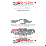 Wedding Program Template - Order Your Perfect Program with Advice for Everything example document template 