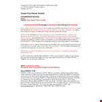 Create Effective Press Releases for Your Energy Organization example document template
