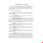 Consultant Services Master Agreement example document template