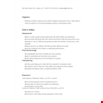 Effective Waitress Job Resume Tips example document template