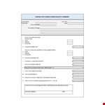 Order Form Template for Contractors - Total Direct Costs example document template