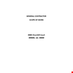 Scope of Work Template | Replace Light & Carpet example document template