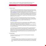 Market Analysis, Marketing Plan, and Sales Cycle for Bicycle in Abbotville example document template