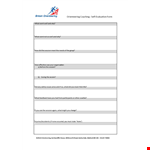 Self Evaluation Examples for Coaching Sessions and Orienteering example document template