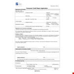 Apply for a Free Consumer Credit Report | Credit Bureau example document template 