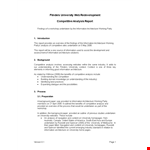Competitive Analysis Report Template Download example document template