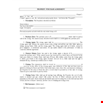 Property Purchase Contract Template example document template