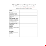 Project Proposal for Building a Satellite example document template