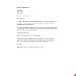Official Complaint Letter Format example document template