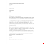 Letter Of Recommendation For A Volunteer Job example document template