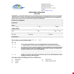 Apply for a Job Easily: Employment Application Template and Information example document template 