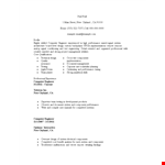 Computer Engineering Student Resume example document template