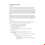 Social Media Task Force Proposal example document template