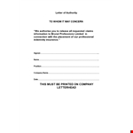 Professional To Whom It May Concern Letter example document template