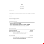 Pharmacy Student example document template
