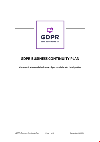 Business Continuity Plan