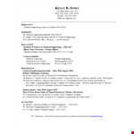 Chemical Engineering Resume for Students example document template