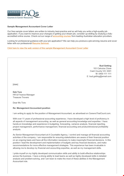 Management Accounting Template