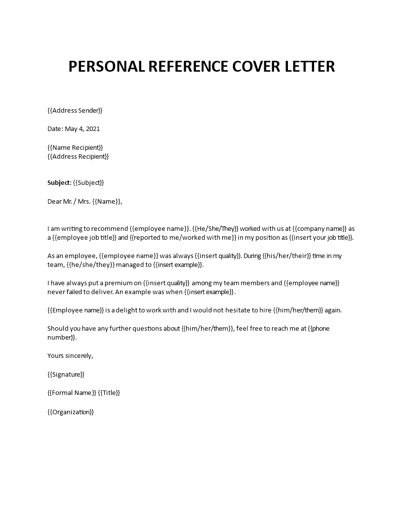 how to include references in cover letter sample