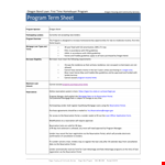 Program Term example document template