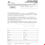 IOU Template for Employment Assistance example document template