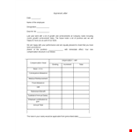 Example Appraisal Letter Template for Compensation and Growth example document template