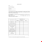 Example Appraisal Letter Template for Compensation and Growth example document template 