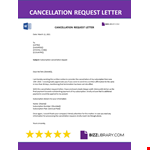 Cancellation request example document template