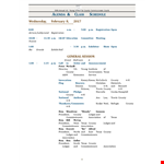 Class Agenda Schedule example document template