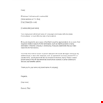 Download Our Termination Letter Template - Efficient & Easy example document template