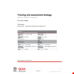 Hospitality Service Training Certificate - Comprehensive Training, Assessment, and Industry Section example document template