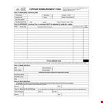 Expense Reimbursement Form Template example document template