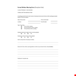 Written Employee Warning Letter example document template