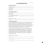 Location Release Form - Protect Your Company and Secure Production Premises example document template