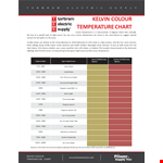 Kelvin Color Temperature Chart example document template