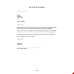 Offer Letter Sample example document template 