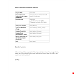 Project Grant Proposal Template - Insert for Marine Projects in Developing Countries example document template