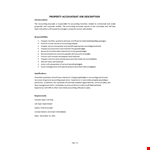 Property Accountant Job Description example document template