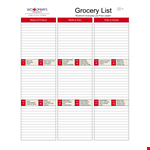 Printable Blank Grocery List Template - Visit Woodmans in Rockford example document template