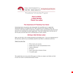 Thank You Letter Format for Scholarship example document template
