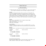 Targeted Resume In Doc example document template