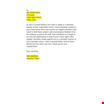 Application for Re-Engagement as a Volunteer Teacher example document template
