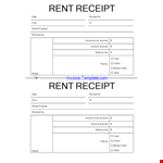 Rent Receipt - Quickly Record Amounts Received example document template