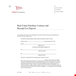 Real Estate Purchase example document template