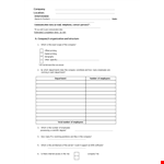 Sample Market Survey Questionnaire - Company, Management, Employees, System, Environmental example document template