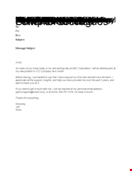 Farewell Email Template Say Goodbye To Colleagues With A Touch Of 
