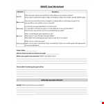 Smart Goals Template - Achieve Objectives Easily example document template
