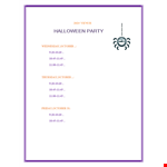 Halloween Party Invitation example document template