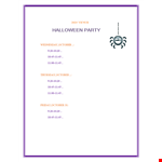 Halloween Party Invitation example document template 