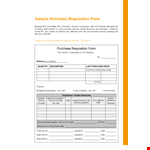 Create a Purchase Requisition Form for Your Business | Easy Price Management example document template
